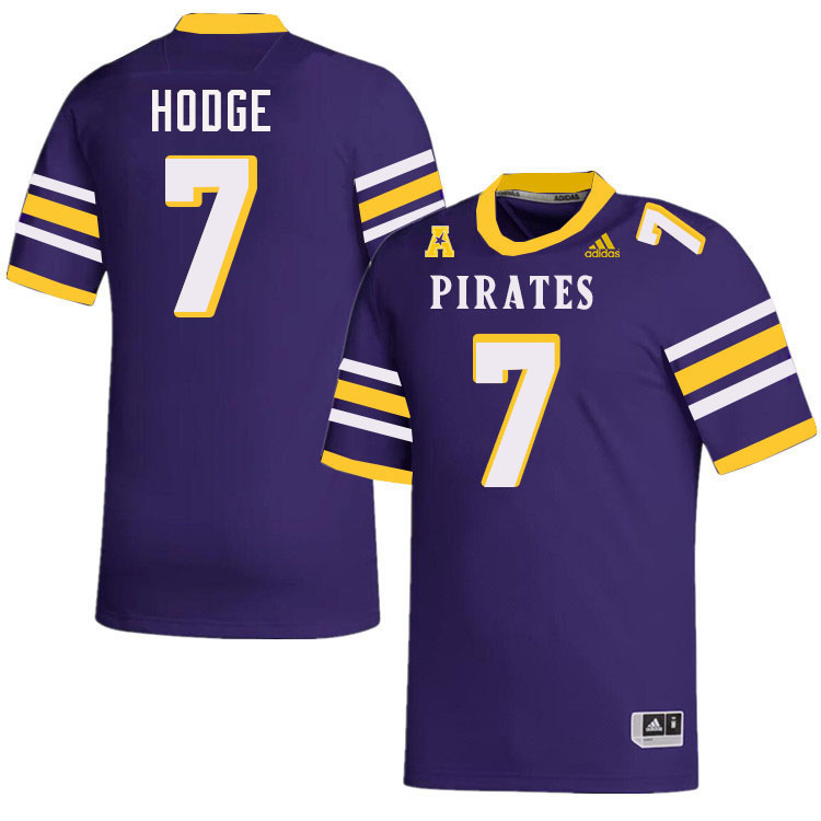 #7 Cole Hodge East Carolina Pirates College Football Jersey Stitched-Purple